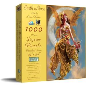 NEW Earth Moon 1000 piece jigsaw puzzle by Sunsout from artist Nene Thomas Fairy